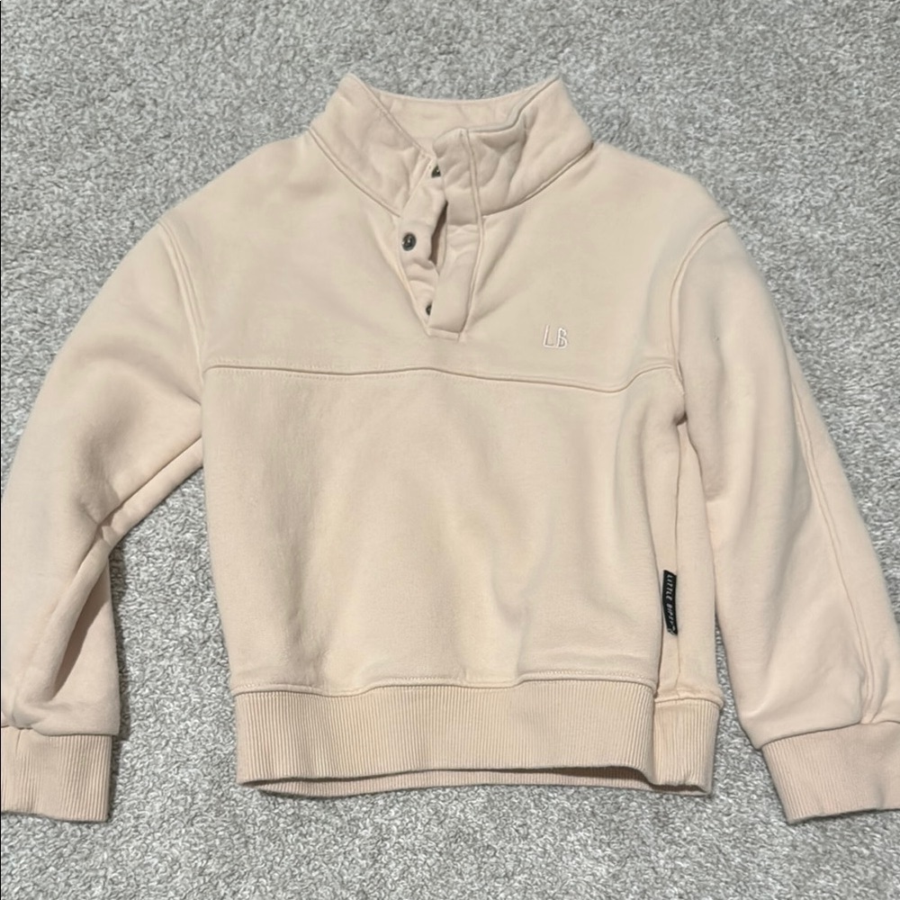 Little Bipsy cream 1/3 button sweatshirt- 4-5 - Picture 2 of 4